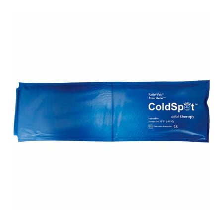 Fabrication Enterprises Relief Pak ColdSpot Reusable Blue Vinyl Cold Pack, Slim 3" x 11", 12/PK 11-1005-12